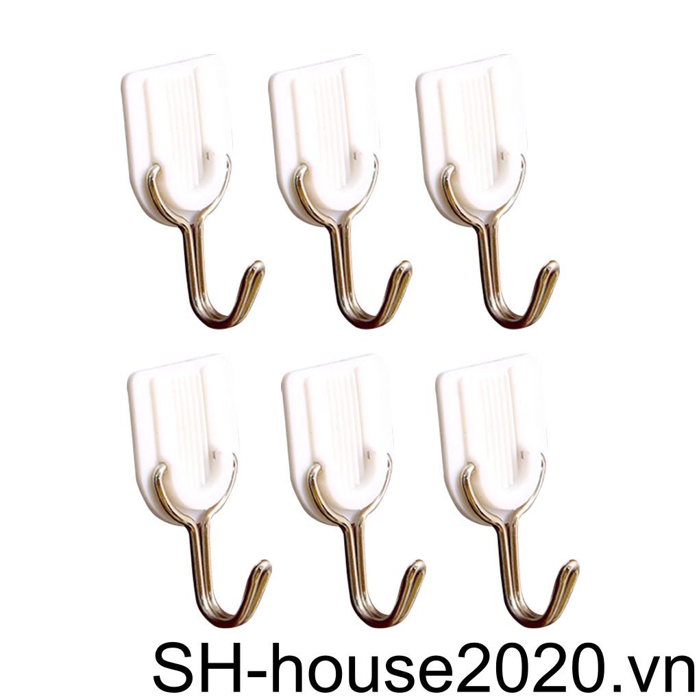Set 6 Móc Treo Đồ Dán Tường Tiện Dụng Cho Phòng Tắm