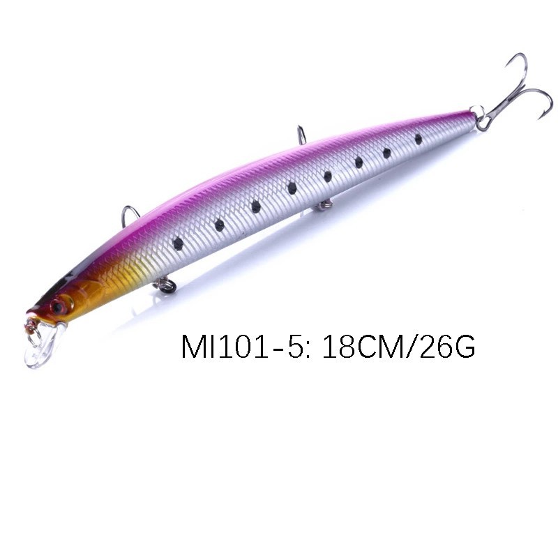 Mồi Câu lure, cá chẽm , có mú, cá ngão , cá biển dài 18cm nặng 26gr