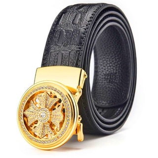 Thắt Lưng, Dây Nịt Nam Da Bò Dập Vân Cá Sấu Mặt Khóa Tự Động Xoay thời thượng SH80