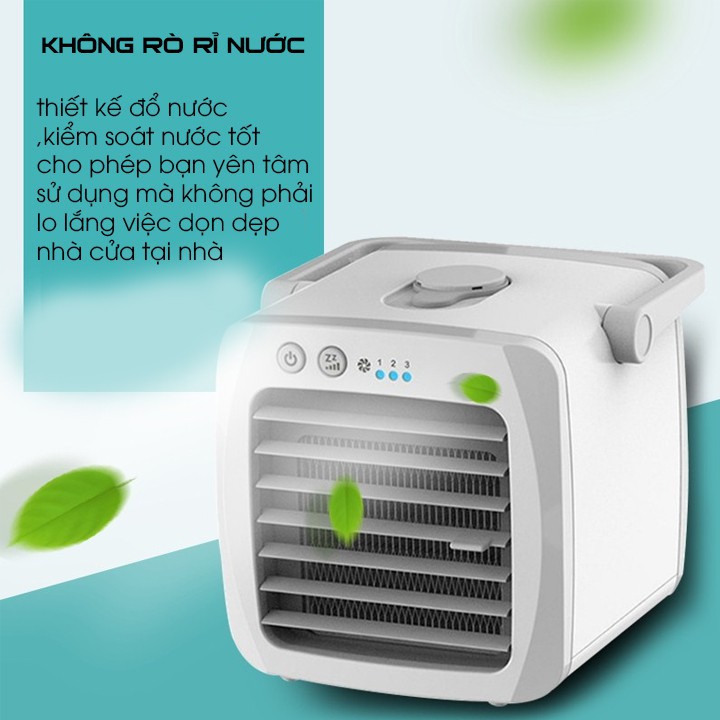 Quạt hơi nước điều hòa không khí mini QST cc-2312 QUẠT ĐÁ MINI ĐIỀU HÒA KHÔNG KHÍ CÔNG SUẤT 12W đầu cắm USB