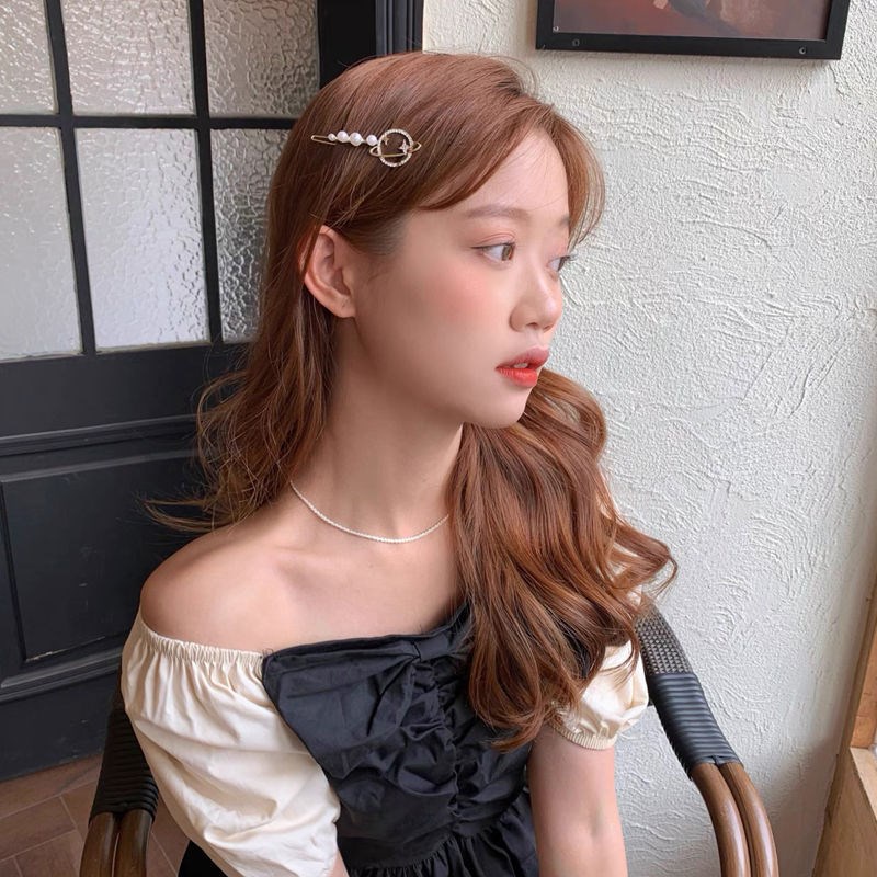 Korean ladies fashion accessories sweet and lovely flower pearl bow