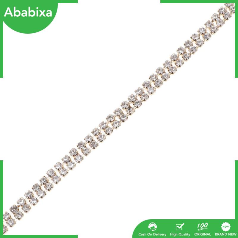 Cuộn Dây Ruy Băng Lưới Đính Đá Pha Lê 2 Vòng Dài 1 Yard Dùng Trang Trí DIY