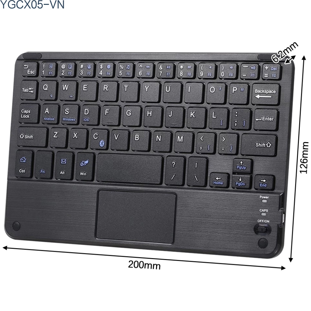 Bàn Phím Bt 3.0 59 Phím Không Dây Mini Siêu Mỏng Có Miếng Lót Cảm Ứng Cho Hệ Thống Android Windows Ios Đen | BigBuy360 - bigbuy360.vn