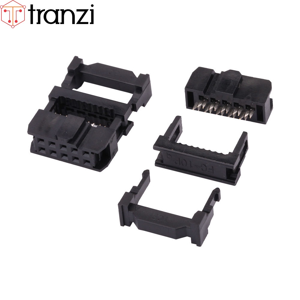 Đầu dập cáp 2.54mm IDE IDC 2x5P FC đen - túi 10 cái