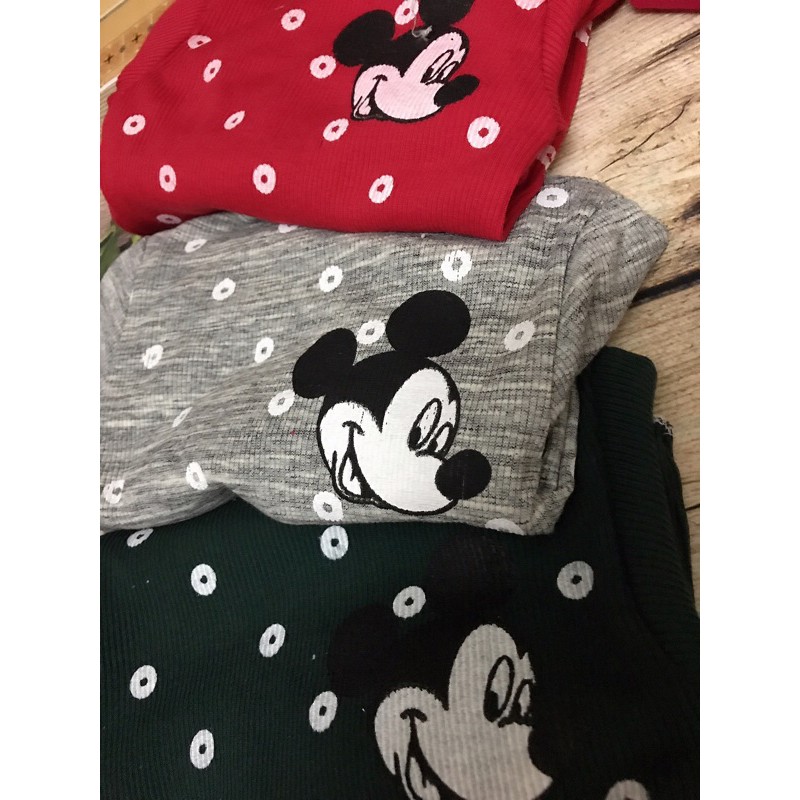 Giá hủy diệt⚡️Bộ len tăm dài tay Mickey cho bé 8-19kg