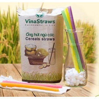 Ống hút từ tinh bột gạo ( Túi 100 ống hút từ tinh bột gạo hút sinh tố)
