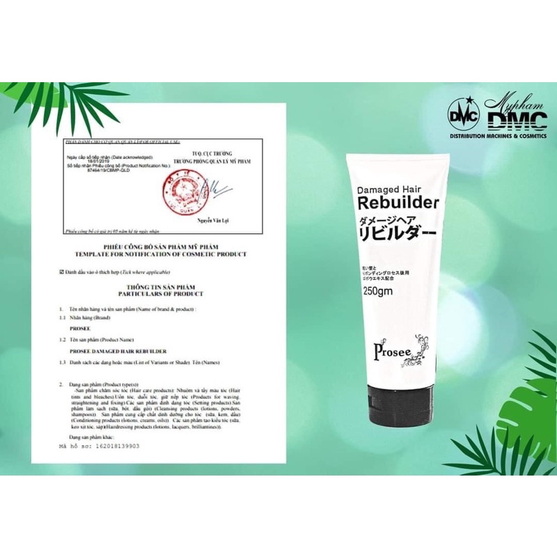 Xả khô Prosee mẫu mới 250gm dưỡng tóc mềm mượt