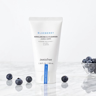 Sữa Rửa Mặt Innisfree Blueberry Rebalancing 5.5 Cleanser 100ml Chiết Xuất Việt Quất