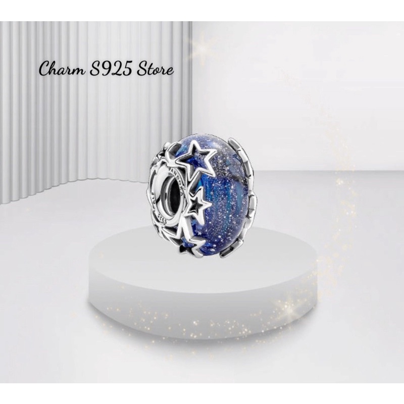 charm pan glass galaxy ốp ngôi sao bạc s925 cao cấp