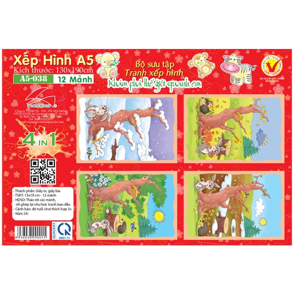 Xếp hình A5 - Rừng Và Động Vât Qua 4 Mùa A5-038