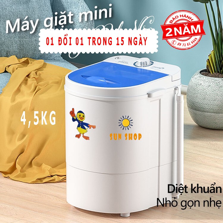 Máy giặt mini, cao cấp, giặt giày, quần áo trẻ em, vắt khô  [BẢO HÀNH 24 THÁNG]