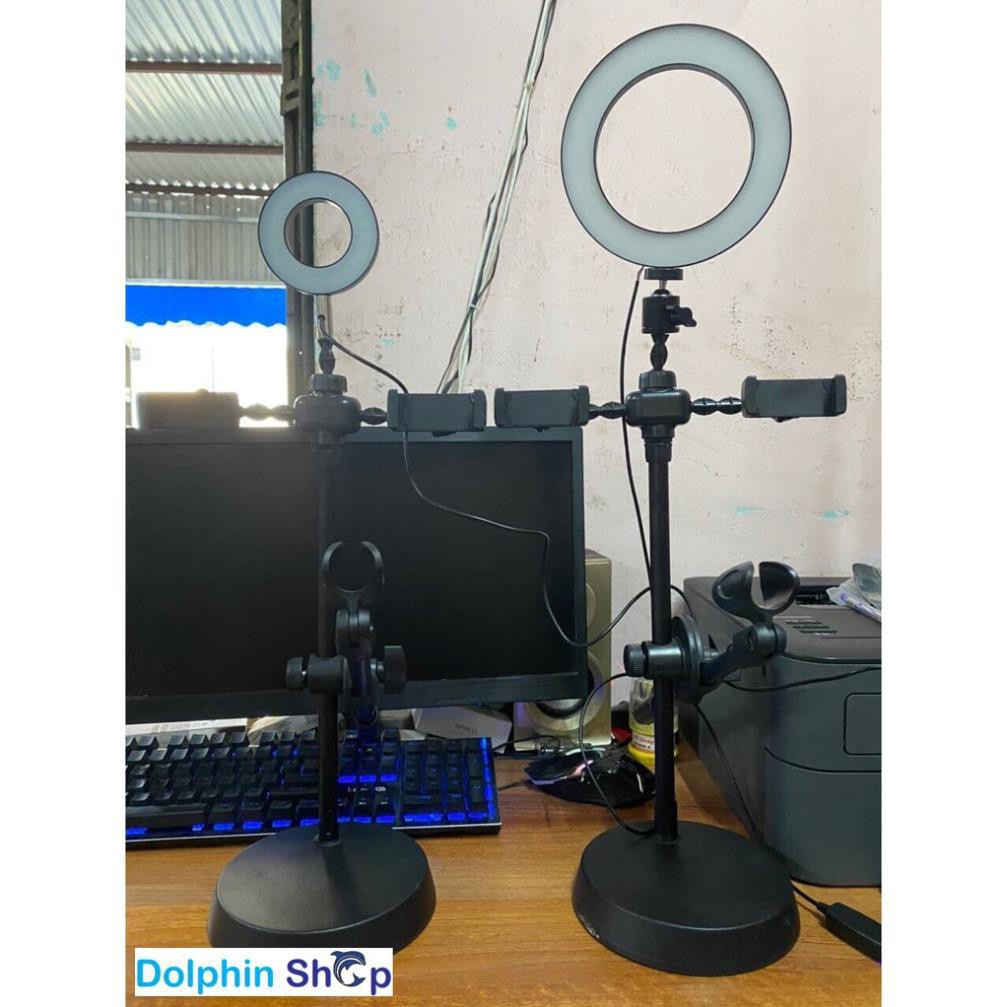 [Có Clip] Đèn Livestream Để Bàn Đa Năng 4 in 1 - Tiện Lợi Live Trên Nhiều Kênh Khác Nhau