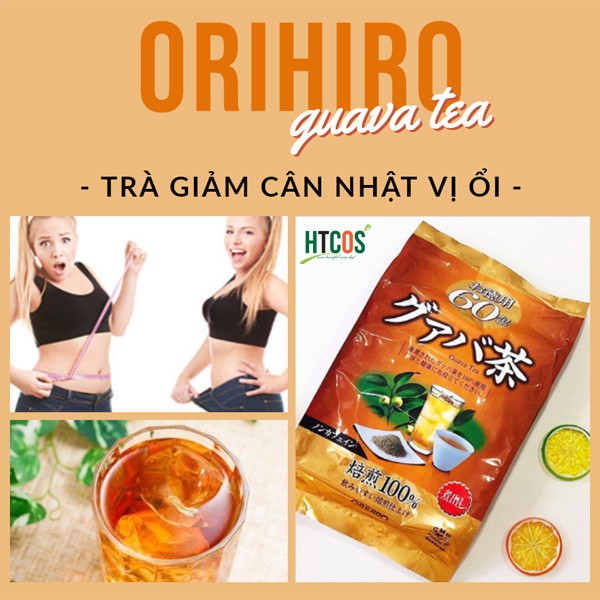 [Chuẩn auth] Trà giảm cân , thanh lọc cơ thể tinh chất Lá Ổi Orihiro Guava 60 gói [hàng Nhật]
