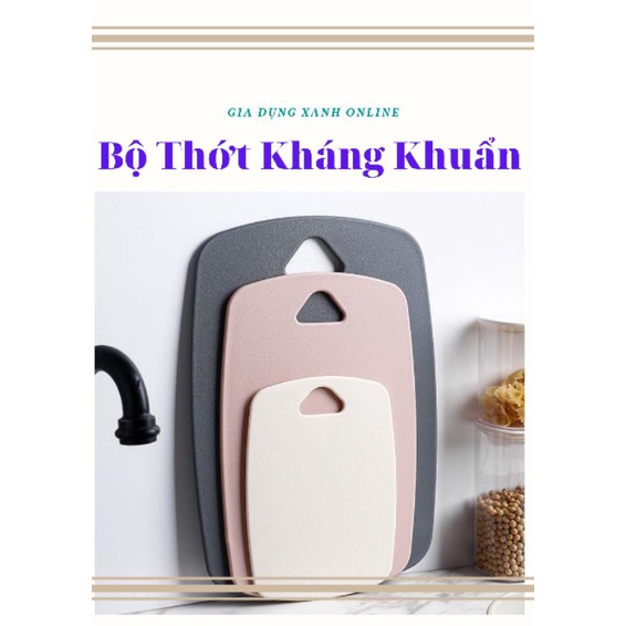 Loại 1 Set 3 thớt cao cấp kháng khuẩn ❤3 size 3 mẫu tự chọn