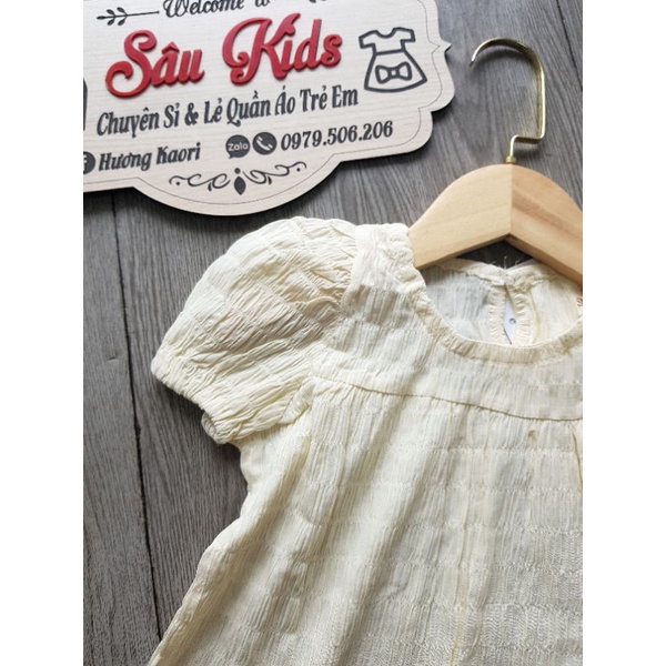 Áo sơ mi kiểu dáng babydoll cho bé gái