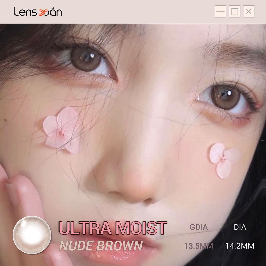 KÍNH ÁP TRÒNG CAO CẤP SIESTA ULTRA MOIST NUDE BROWN : Lens nâu lạnh hiệu ứng trăng khuyết tự nhiên| Lens Xoắn (GIÁ 1 CH)