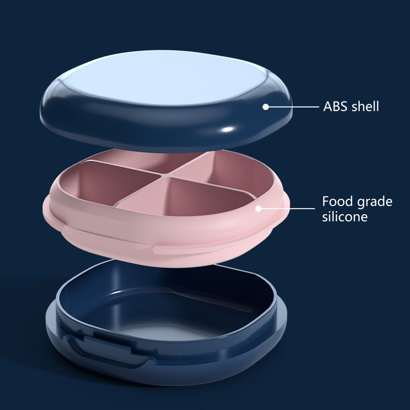 Hộp Đựng Thuốc Mini 4 Ngăn Chống Nước Tiện Dụng Khi Đi Du Lịch