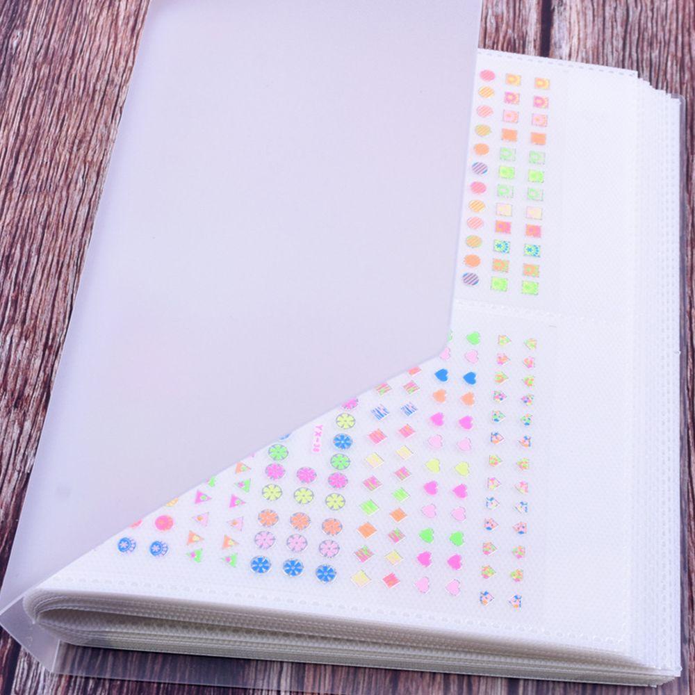 [Hàng mới về] Album hình dán làm móng trưng bày sưu tầm bền sức chứa lớn trong suốt chống mòn không biến dạng