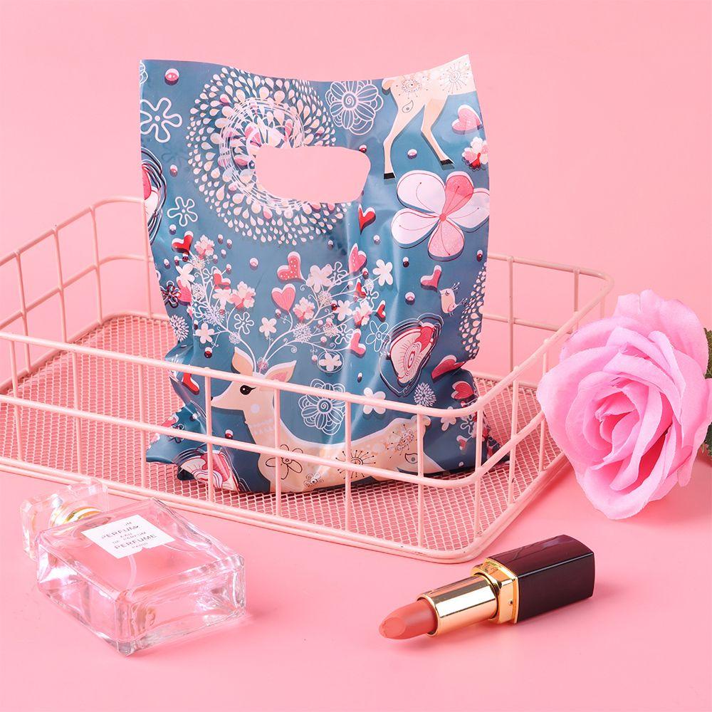 DIACHAVN Set 50 Túi Nhựa Đựng Bánh Kẹo Có Tay Cầm