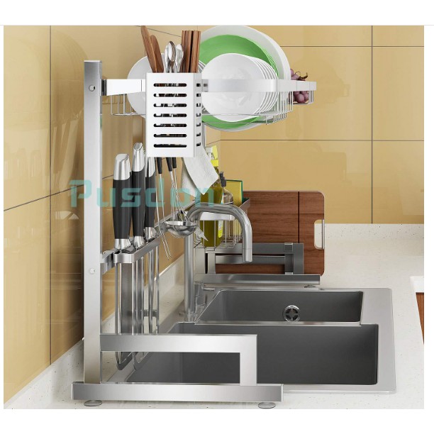 Kệ để chén bát trên chậu rửa Inox 304 dày , size 85cm