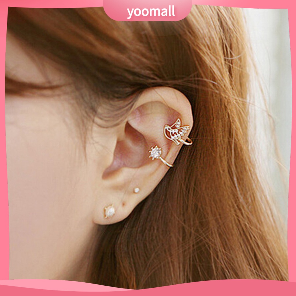 Khuyên Vành Tai Hình Chú Chim Đính Đá Thanh Lịch Cho Nữ