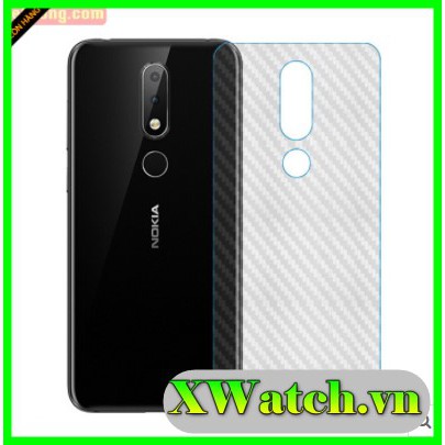 Miếng dán Carbon 3D mặt lưng Nokia X6 / Nokia 6.1 Plus