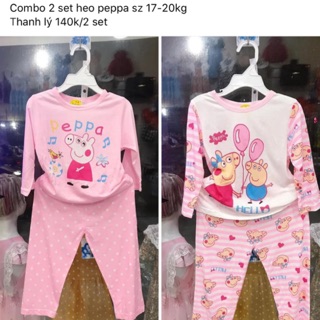 Bộ tay dài heo peppa bé gái