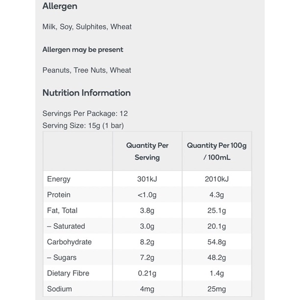 Socola Cadbury Cherry Ripe nhân Cherry gói 12 thanh 180g Úc