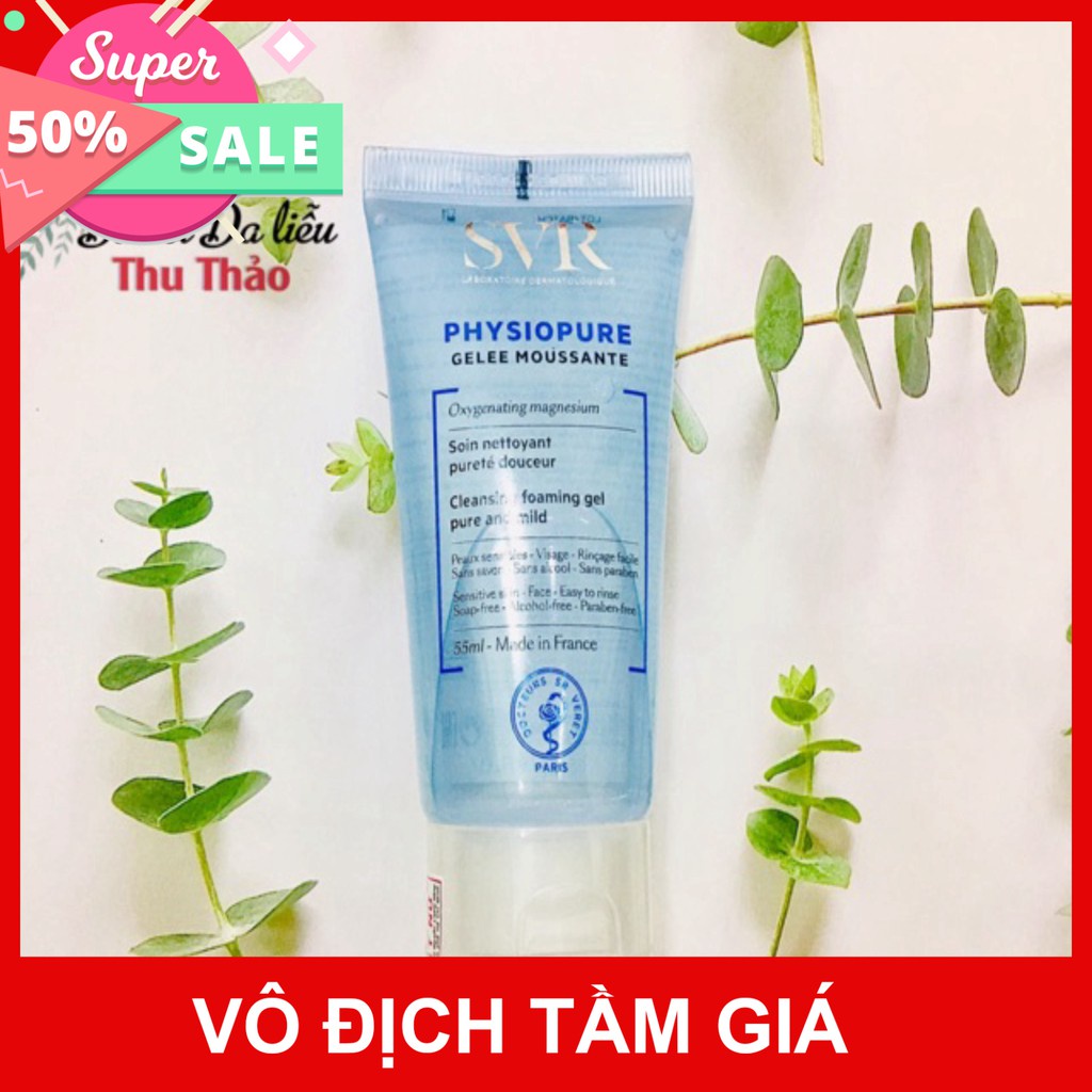 SỮA RỬA MẶT SVR SEBIACLEAR (DA MỤN) - PHYSIOPURE (DA NHẠY CẢM) GEL MOUSSANT 55mL - 200mL