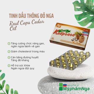 Tinh dầu thông đỏ nga real caps cedar 60v