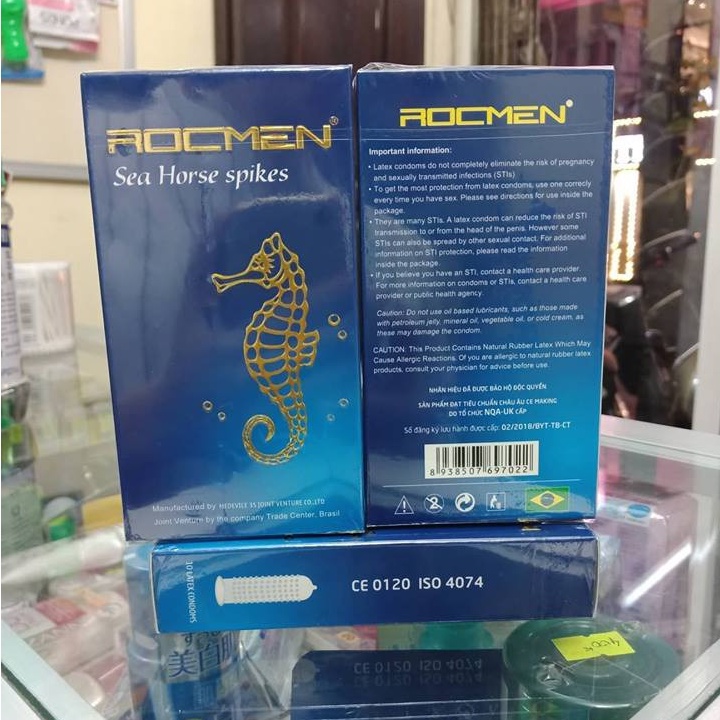 Bao Cao Su Rocmen Long Shock 4 in 1 - Dòng Bcs Siêu Mỏng, Gân Gai & Kd-tg