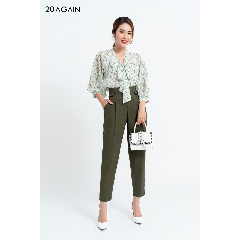 Quần Âu nữ công sở Nắp Túi Đính Cạp QAA1049 20AGAIN