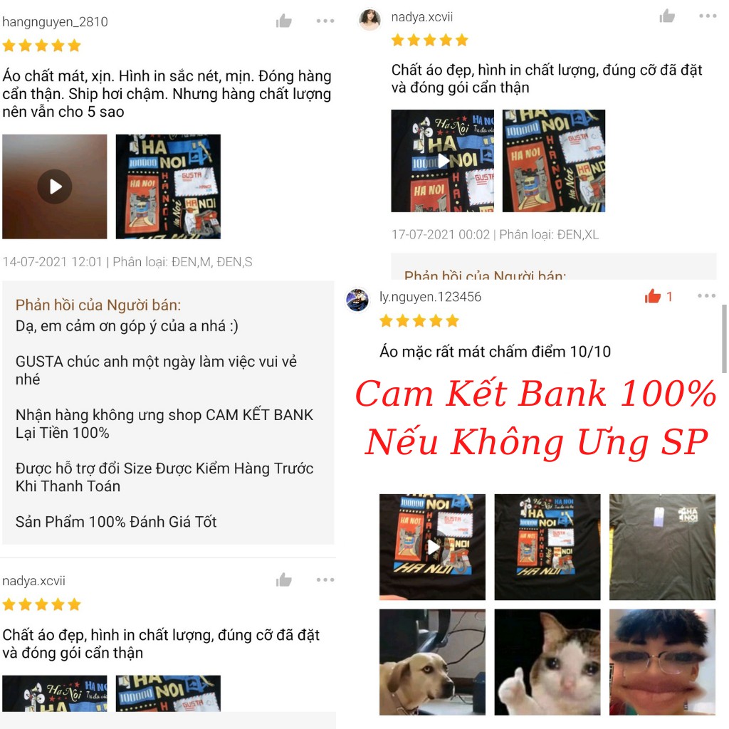 Áo Thun Nam Nữ Hà Nội Trà Đá Vỉa Hè Gusta Dáng Vừa Siêu Mát Hàng Cao Cấp-TGS01 | BigBuy360 - bigbuy360.vn