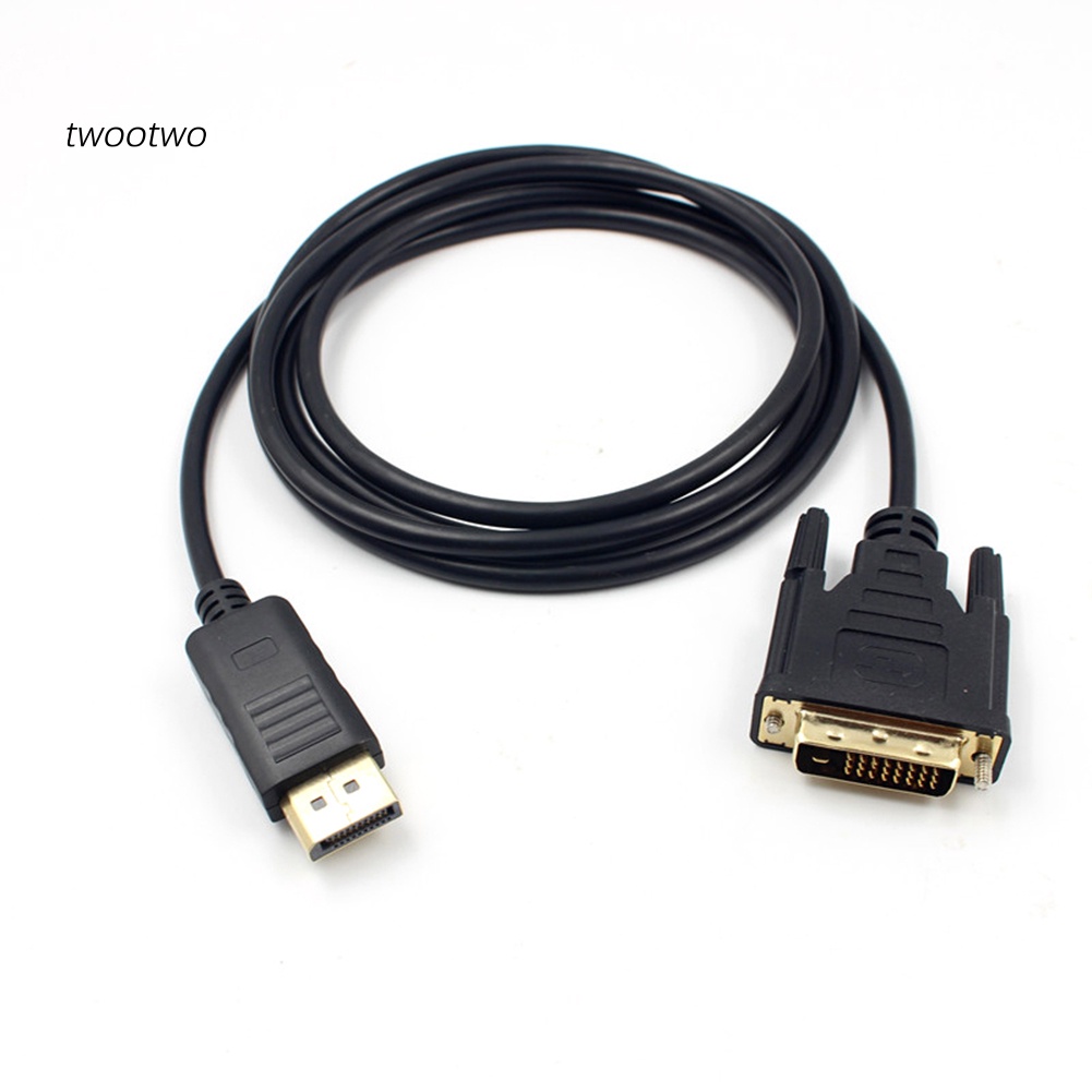 Dây cáp chuyển đổi cổng hiển thị DP đầu cắm sang DVI 1.8m 6ft lõi 24+1 chấu HD 1080P