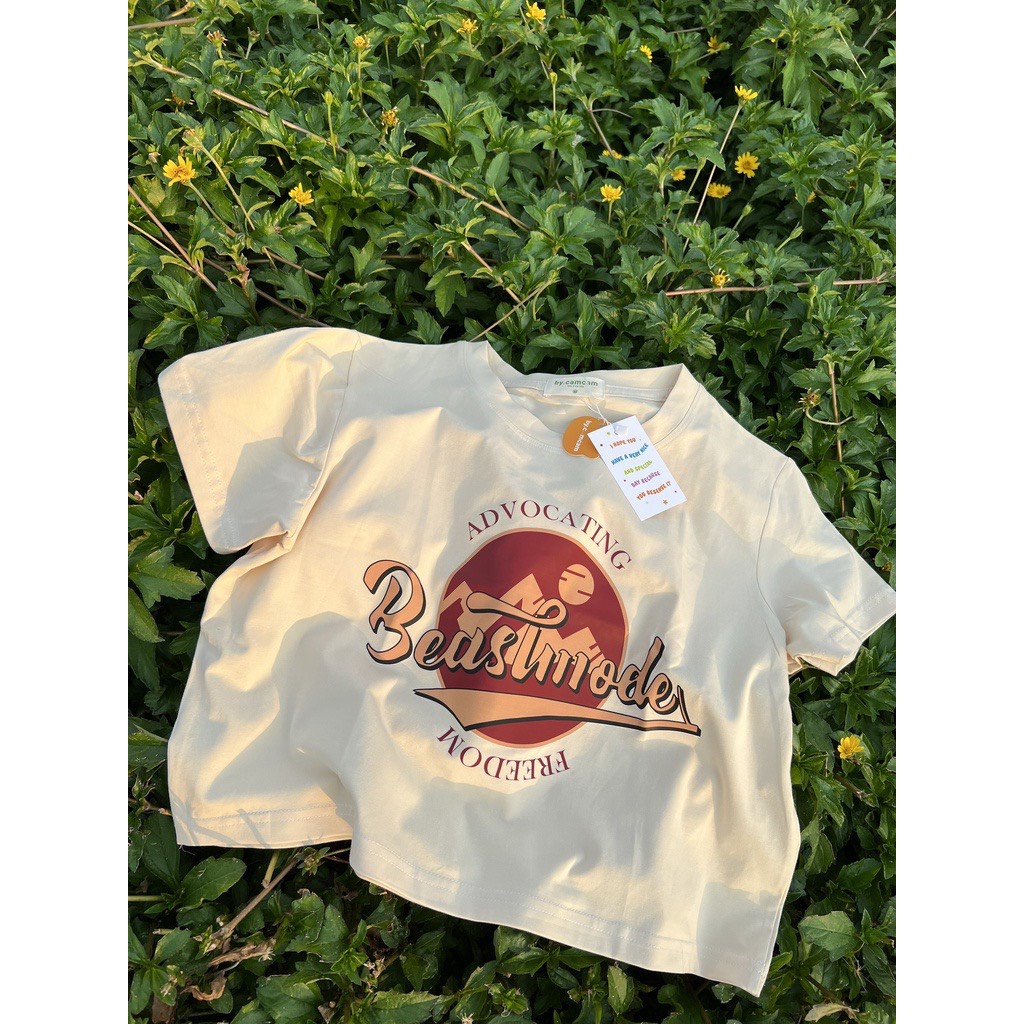 Áo Thun Croptop cotton 100% In Hình Siêu Đẹp Dưới 50 kg