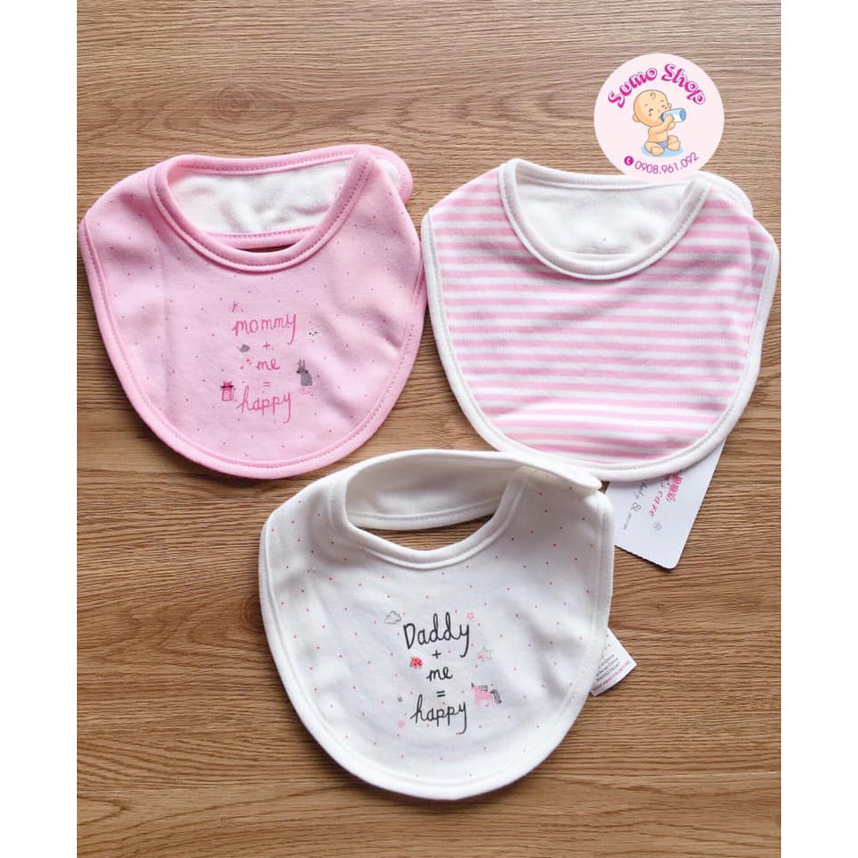 Set 3 yếm tròn Momcare cực xinh cho bé