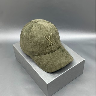 Mũ lưỡi trai thời trang vải nhung tăm thêu chữ LV - Mũ lưỡi trai Nam Nữ Unisex thêu chữ nổi cực đẹp