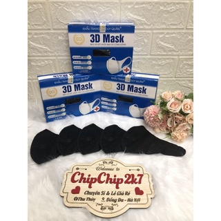 Hộp khẩu trang 3d mask công nghệ Nhật màu Đen