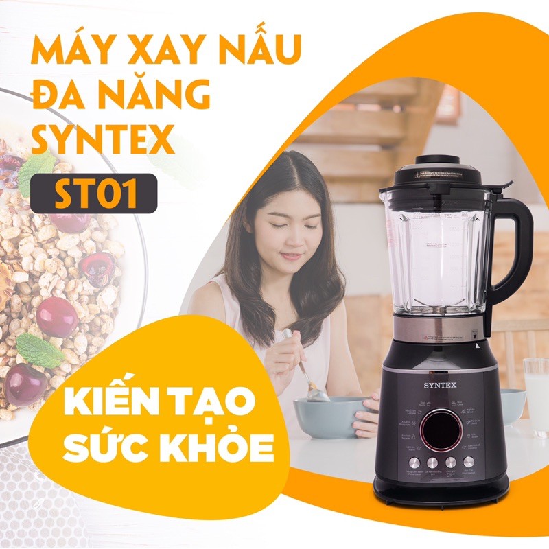 Máy Xay Nấu Đa Năng SYNTEX, dung tích 2l, công suất 800w, bảo hành 24 tháng