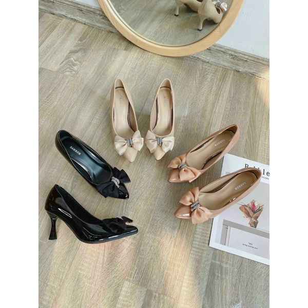 giầy cao gót 6 p phối nơ siêu xinh mềm êm chân !!!