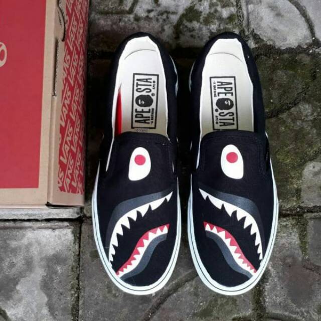 BAPE Giày Thể Thao Vans Chính Hãng Chất Lượng Cao