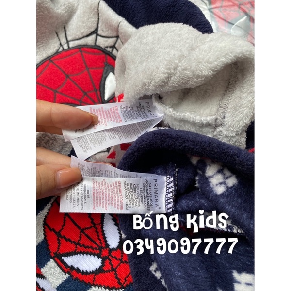 Bộ Nỉ Bông Bé Trai Siêu Nhân Nhện Kèm Tất PR