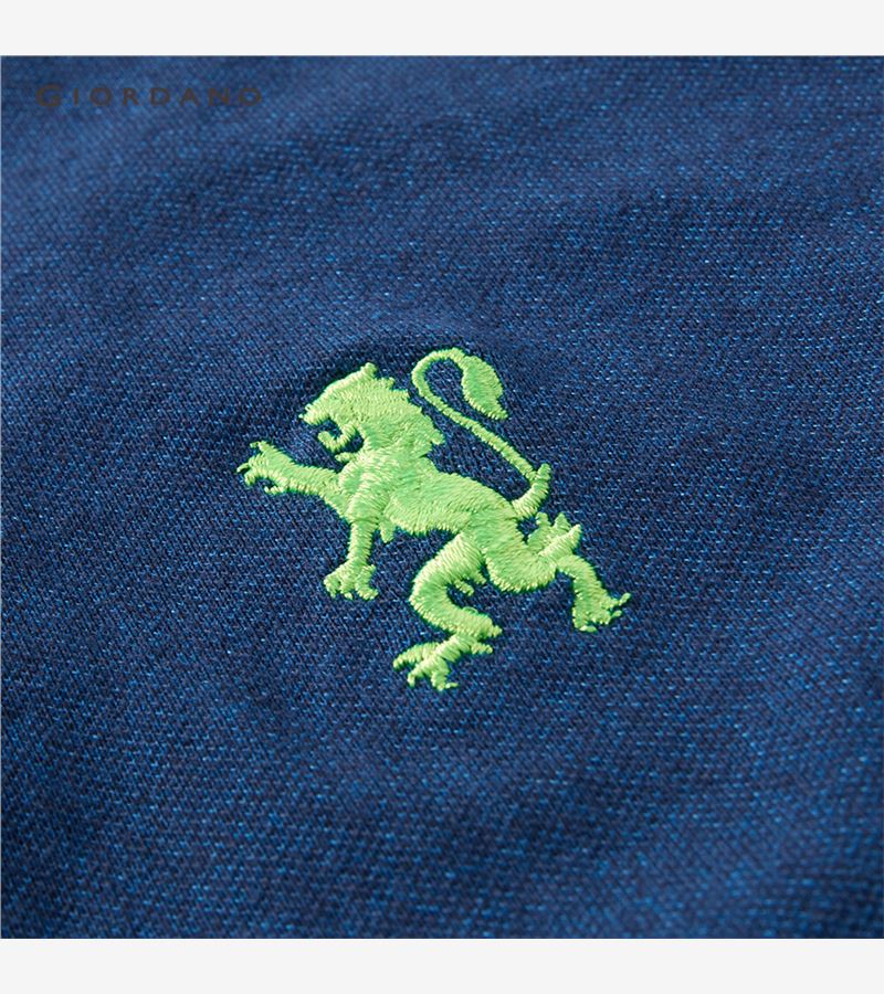Áo Thun Giordano 01019204 Cổ Polo Tay Ngắn Thêu Hình Sư Tử Thời Trang | BigBuy360 - bigbuy360.vn