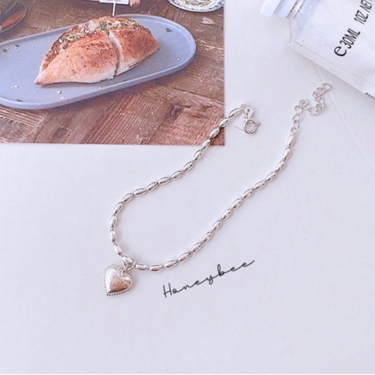 LẮC TAY BẠC 925 TIM NHỎ XINH  DÀNH CHO BẠN GÁI - TIỆM BẠC NÀNG THƠ