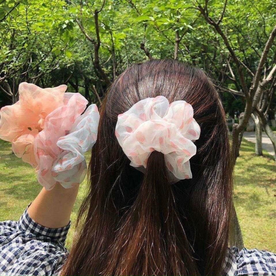 Buộc tóc Scrunchies vải hot trend 🌸 Cột tóc xinh cho bạn nữ