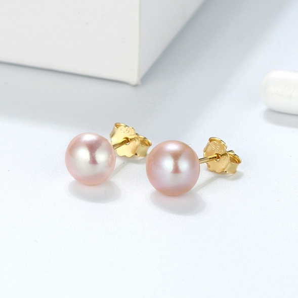 1 cặp bông tai ngọc trai nước ngọt tự nhiên 7-8mm