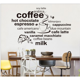 decal chữ coffee
