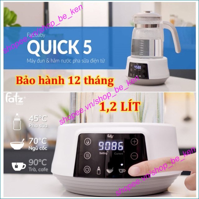 MÁY ĐUN VÀ HÂM NƯỚC PHA SỮA ĐIỆN TỬ FATZ FATZBABY - QUICK 5 - FB3569TK