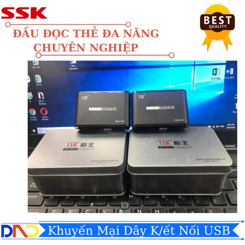 [Mã ELFLASH1 hoàn 10K xu đơn 20K] Đầu Đọc Thẻ Đa Năng SSK (hộp sắt) SCRM-0712 - Chính Hãng 100% | BigBuy360 - bigbuy360.vn