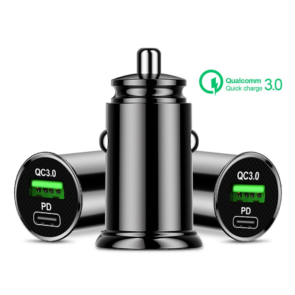 Tẩu sạc ô tô 2 cổng usb làm bằng kim loại sơn tĩnh điện phủ ABS có màn led báo điện áp | Sạc điện thoại trên xe hơi
